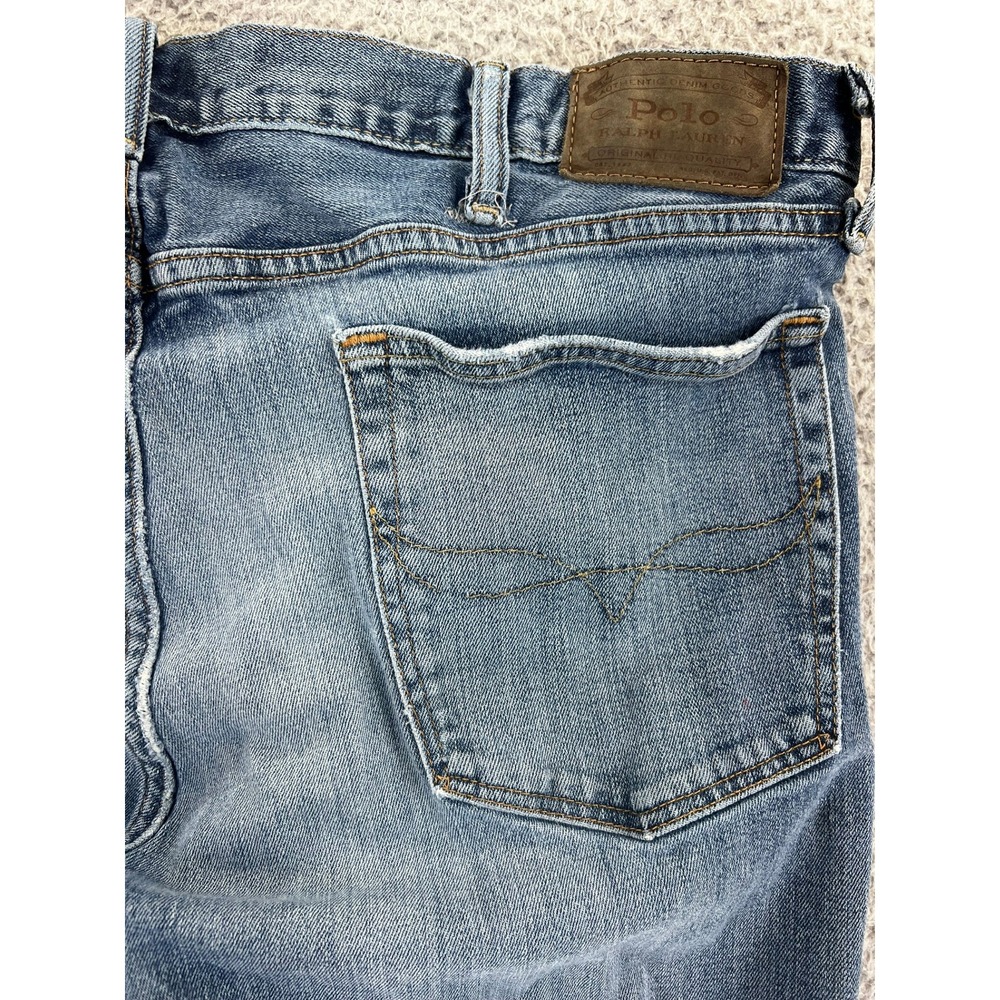 Polo Ralph Lauren Straight‎ Fit Jeans Men's 38x30 Medium Sanded Wash Blue